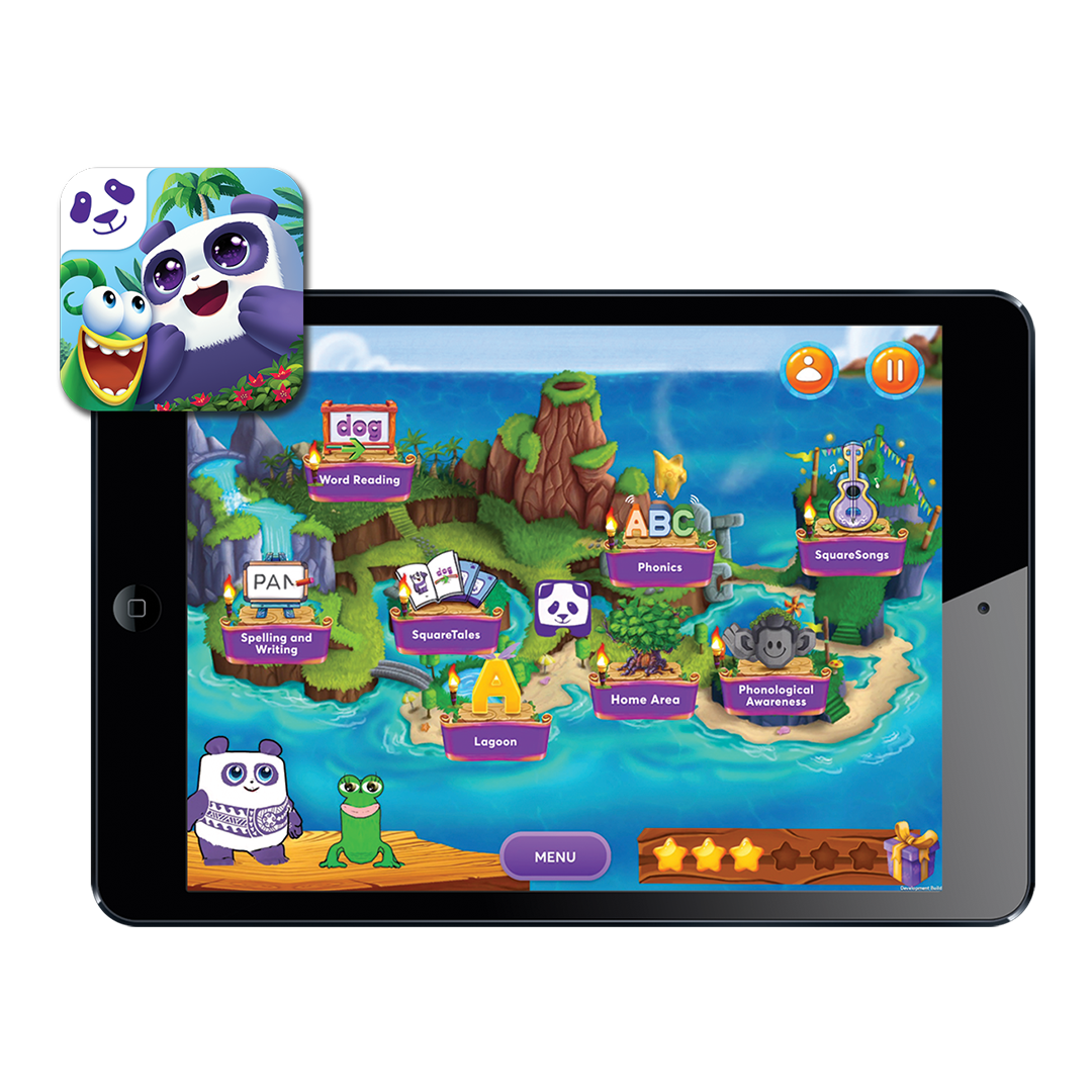 Square Panda Lagoon Game's Exploratory Play Builds Letter-Sound Recognition And Reinforces Phonics Awareness.